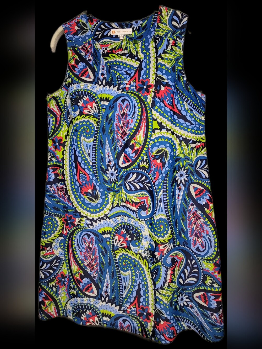 Groovy! Jude Connally Multicolor DRESS - Blue, Green, Black, Pink, White